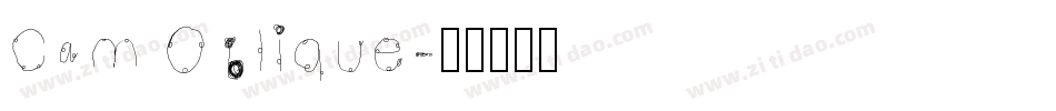 Cam Oblique字体转换